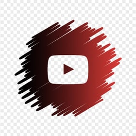 HD Youtube YT Aesthetic Black & Red Outline Logo Symbol Sign Icon PNG