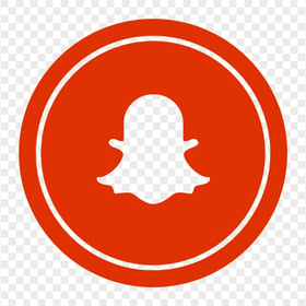 HD Circular Round Red Snapchat Logo Icon PNG Image