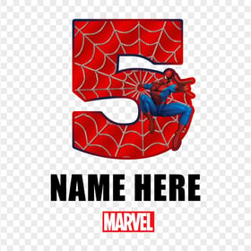 HD Spider Man Number 5 Five FREE PNG