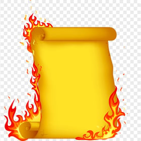 Clipart Fire Burning Paper PNG