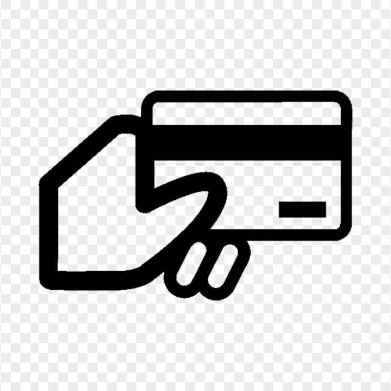 Black Hand Credit Card Payment Icon PNG Image