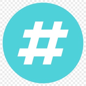 Round Hashtag Icon Social Media