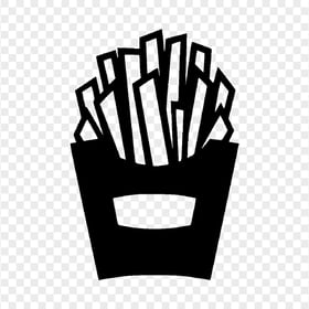 Download HD Black French Fries Cup Silhouette Icon PNG
