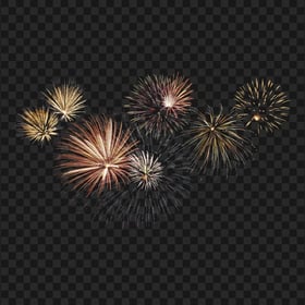 New Year Yellow Fireworks Celebration Download PNG