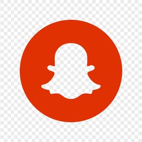 HD Circle Round Red Snapchat Logo Icon PNG Image