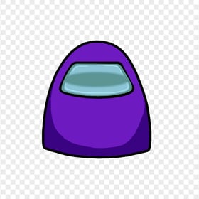 HD Purple Among Us Character Crewmate Face Front View PNG