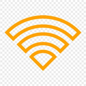 HD Wifi Orange Outline Logo Icon Symbol PNG