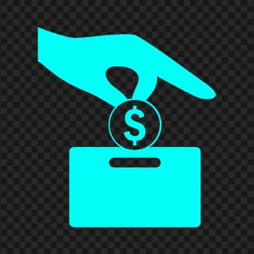 Light Blue Cost Effective Saving Icon