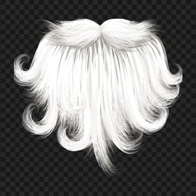 HD Santa White Beard Hair Transparent PNG