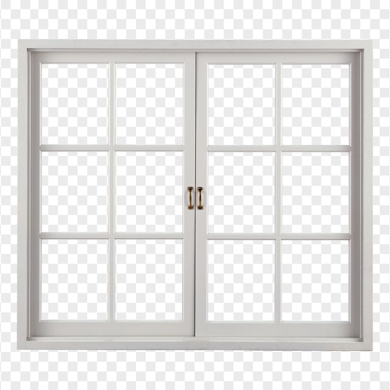 Furniture White Panel Window PNG