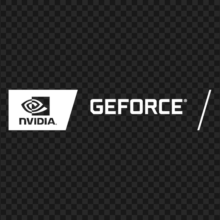 HD Geforce Nvidia White Logo Transparent Background