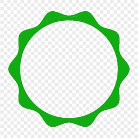 HD Green Round Label Badge Silhouette Transparent PNG