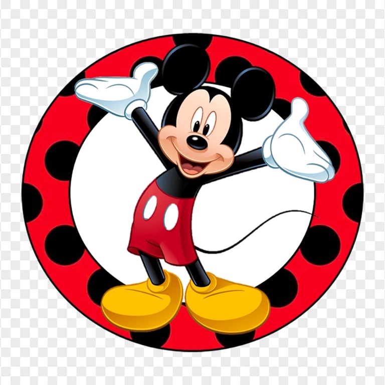 Round Logo Mickey Mouse PNG