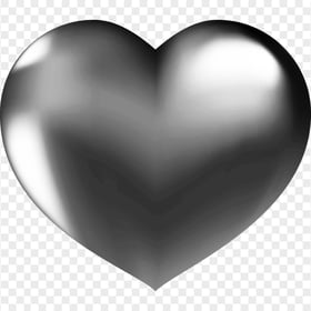 HD Silver Love Heart No Background PNG
