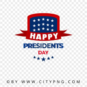 Happy Presidents Day USA Logo Design PNG