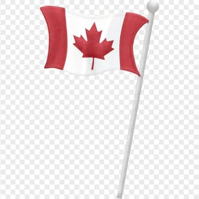 Canadian Flag On Pole Fabric Texture PNG