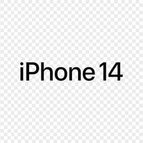 HD iPhone 14 Black Logo Transparent Background