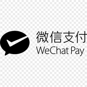 Black WeChat Pay Chinese Text Logo Icon