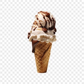 Ice Cream Chocolate Cone Sweet Dessert HD Transparent PNG