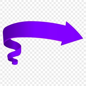 HD 3D Purple Ribbon Arrow Banner Symbol PNG