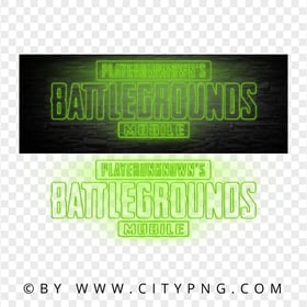 HD Player Unknown Battlegrounds Green Light Neon Logo PNG
