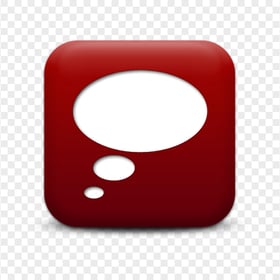 Thought Bubble Thinking Speech Red Icon