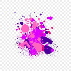 HD Purple and Pink Paint Splash Drop Transparent PNG