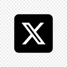 HD Twitter X Black Square Logo Icon PNG