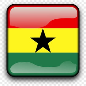 PNG Glossy Square Ghana Ghanaian Flag Icon