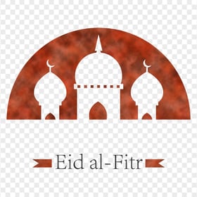 English Brown Mosque Eid Al Fitr Logo Design