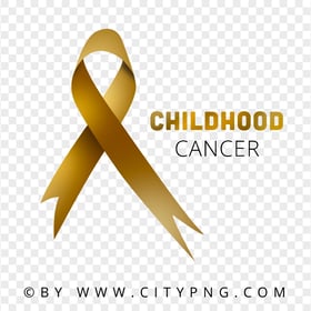 Childhood Cancer Ribbon Logo Sign PNG IMG