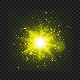 Yellow Bright Explosion Light Effect PNG