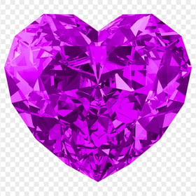 HD Purple Diamond Crystal Heart Love Valentine Day PNG