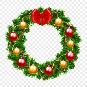 PNG Wreath & Ornaments Balls Christmas Decoration