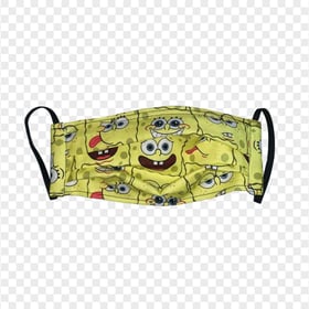 HD Cartoon Spongebob Mouth Face Mask Collection Character PNG
