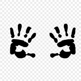 HD Black Two Baby Hand Print PNG