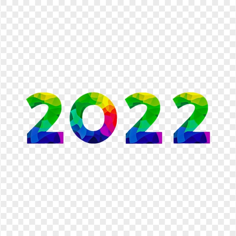 Transparent HD Colorful 2022 Text