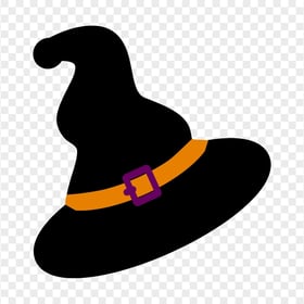HD Black Witch Hat Vector Cartoon Clipart Halloween PNG