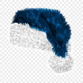 Santa Claus Christmas Blue Hat Cap PNG Image