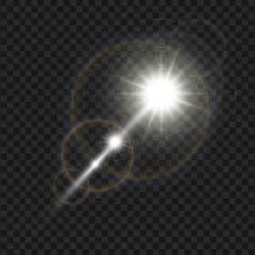 HD White Light Halo Effect PNG