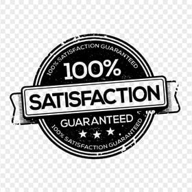 100% Satisfaction Guaranteed Black Stamp Sign
