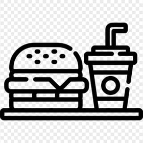 Black Outline Fast Food Icon
