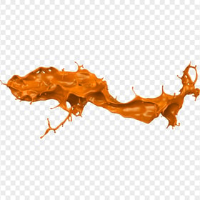 HD Orange Liquid Paint Splash PNG