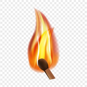 HD Realistic Burning Match Illustration PNG
