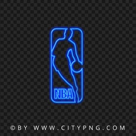 HD NBA Blue Neon Logo PNG