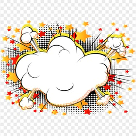 HD Comic Cartoon Cloud Bubble Explosion PNG