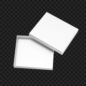 Open White Empty Gift Box Mockup HD PNG