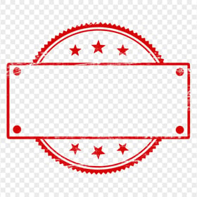 HD Clear Round Stamp With Stars PNG