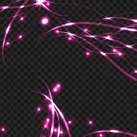 HD Glowing Pink Light Lines Abstract PNG
