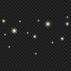 Transparent HD Yellow Stars Sparkle